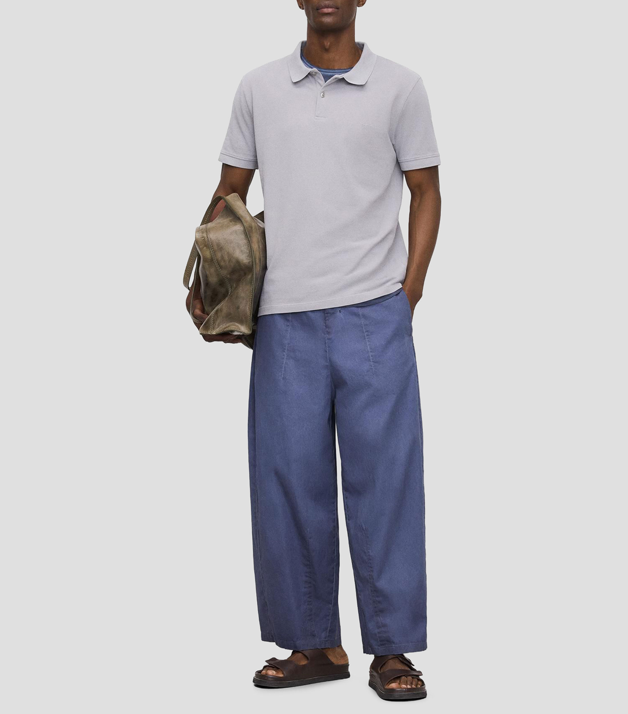 Playera Tipo Polo Manga Corta Microdiseño Hombre